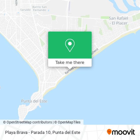 Mapa de Playa Brava - Parada 10