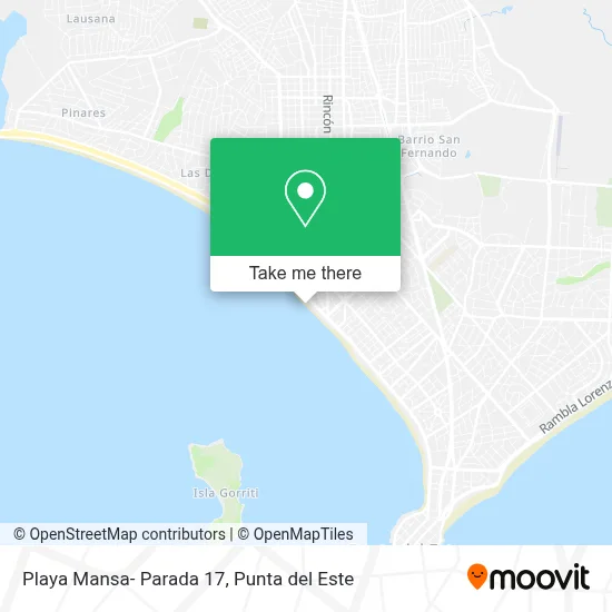 Playa Mansa- Parada 17 map