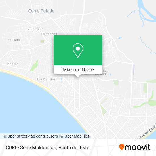 CURE- Sede Maldonado map
