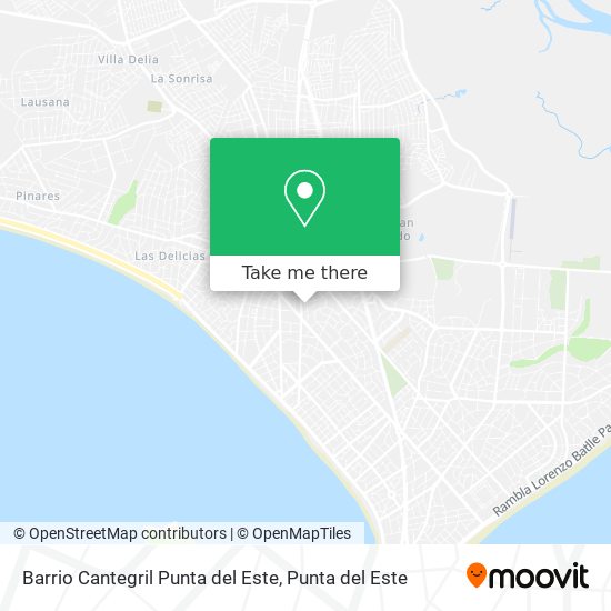 Mapa de Barrio Cantegril Punta del Este