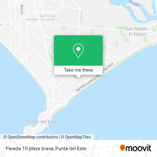 Parada 10 playa brava map