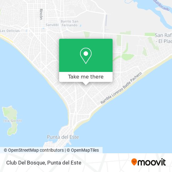 Club Del Bosque map