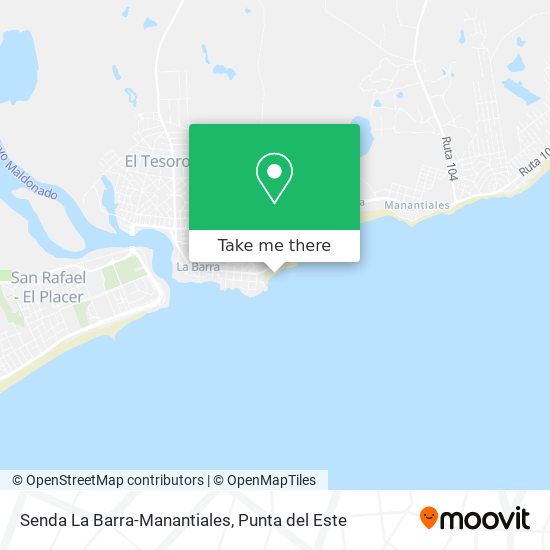 Senda La Barra-Manantiales map
