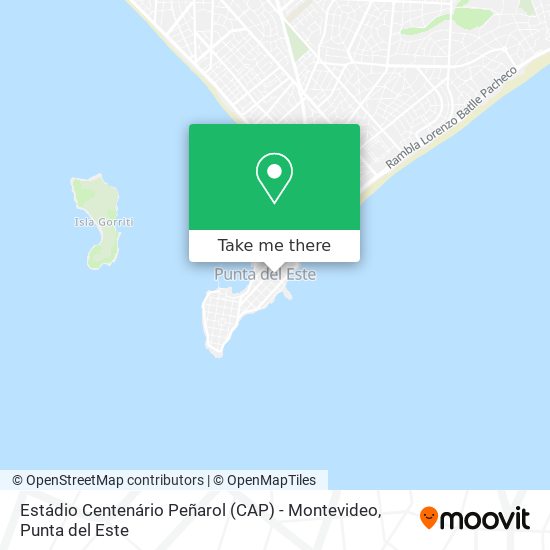 Mapa de Estádio Centenário Peñarol (CAP) - Montevideo