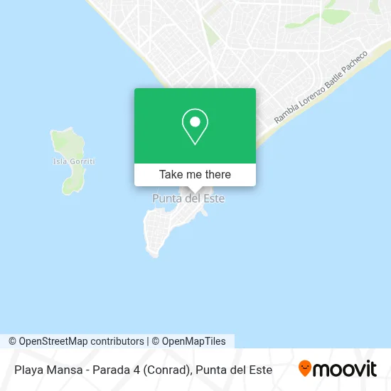 Playa Mansa - Parada 4 (Conrad) map