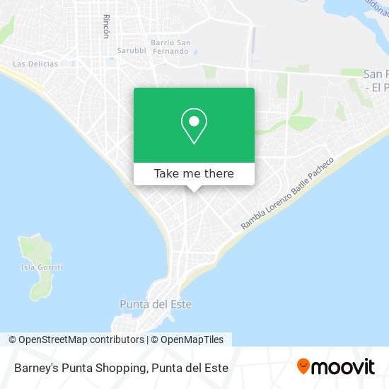 Barney's Punta Shopping map