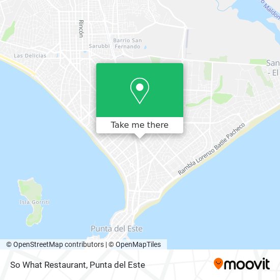 Mapa de So What Restaurant