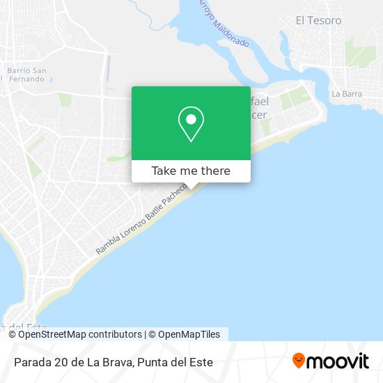 Parada 20 de La Brava map