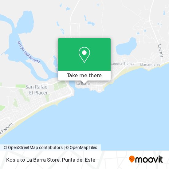 Kosiuko La Barra Store map