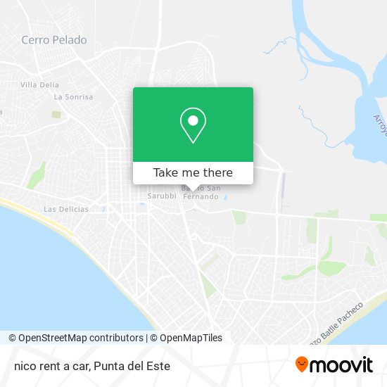 Mapa de nico rent a car