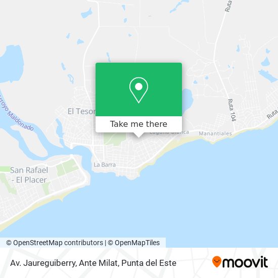 Av. Jaureguiberry, Ante Milat map