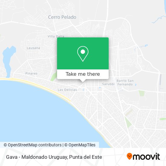 Gava - Maldonado Uruguay map