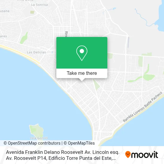 Avenida Franklin Delano Roosevelt Av. Lincoln esq. Av. Roosevelt P14, Edificio Torre Punta del Este map