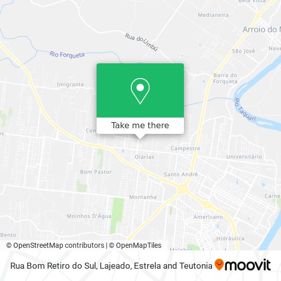 Mapa Rua Bom Retiro do Sul