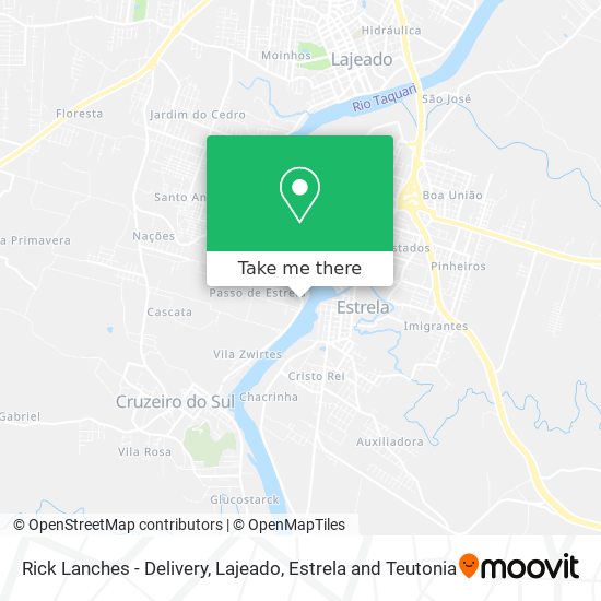 Rick Lanches - Delivery map