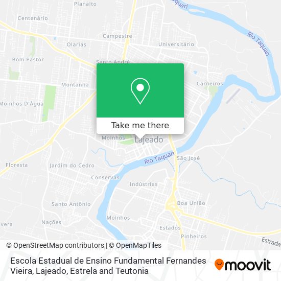 Mapa Escola Estadual de Ensino Fundamental Fernandes Vieira