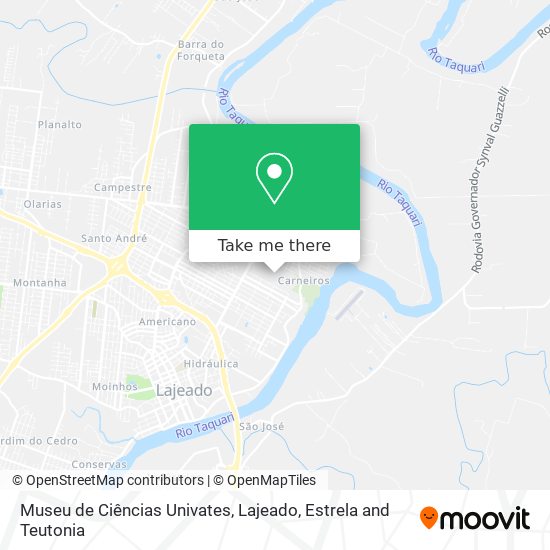 Museu de Ciências Univates map