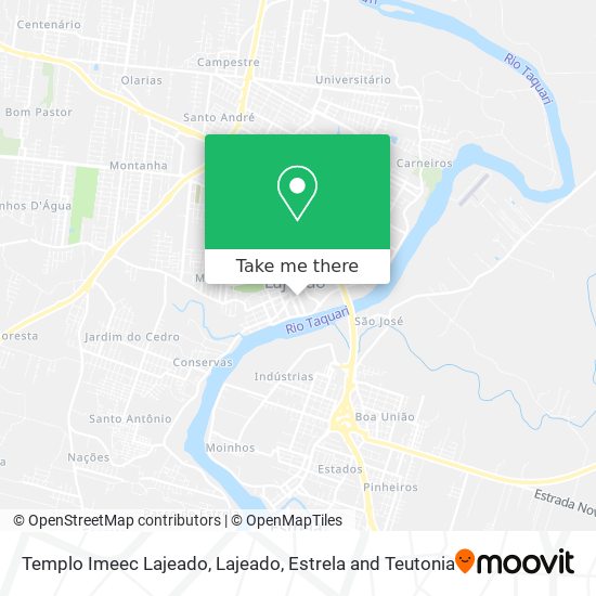 Templo Imeec Lajeado map