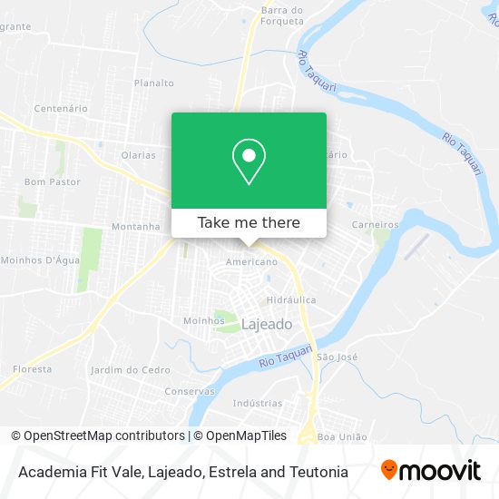 Mapa Academia Fit Vale