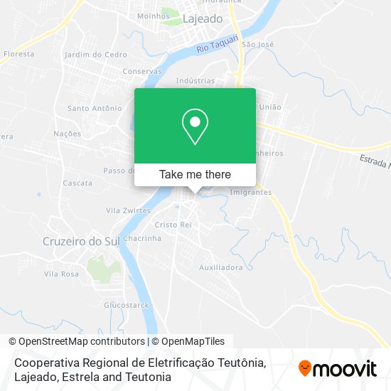 Mapa Cooperativa Regional de Eletrificação Teutônia