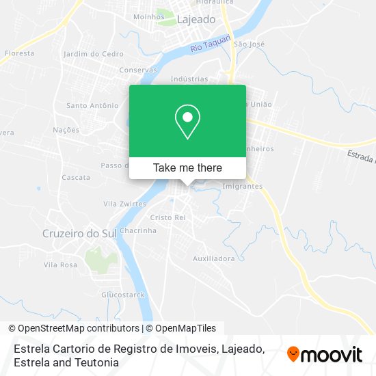 Mapa Estrela Cartorio de Registro de Imoveis