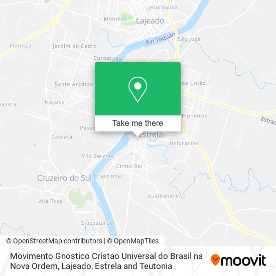 Movimento Gnostico Cristao Universal do Brasil na Nova Ordem map