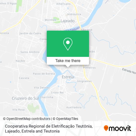 Mapa Cooperativa Regional de Eletrificação Teutônia