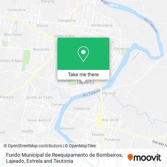 Mapa Fundo Municipal de Reequipamento de Bombeiros