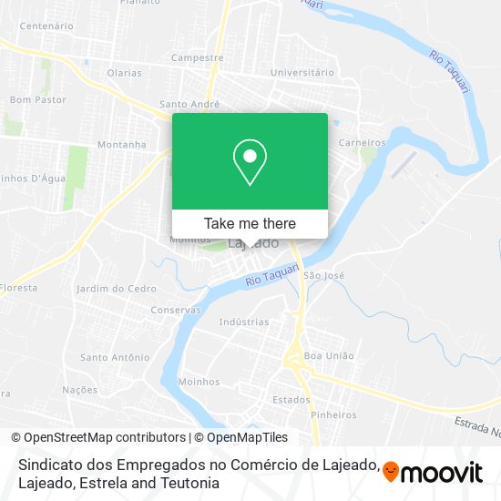 Mapa Sindicato dos Empregados no Comércio de Lajeado