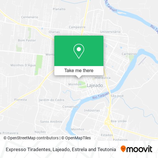 Expresso Tiradentes map