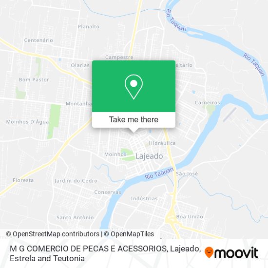 M G COMERCIO DE PECAS E ACESSORIOS map