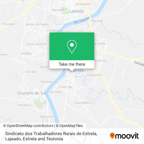 Sindicato dos Trabalhadores Rurais de Estrela map