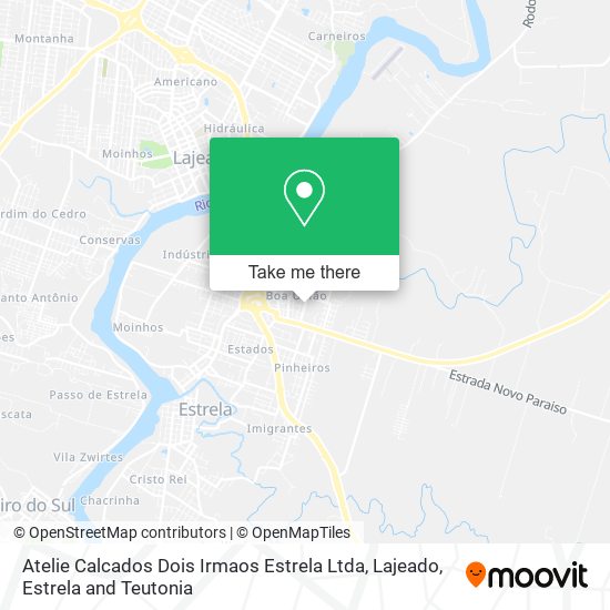 Mapa Atelie Calcados Dois Irmaos Estrela Ltda