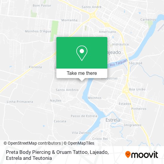 Preta Body Piercing & Oruam Tattoo map