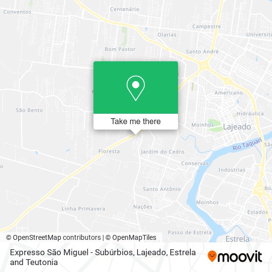 Expresso São Miguel - Subúrbios map