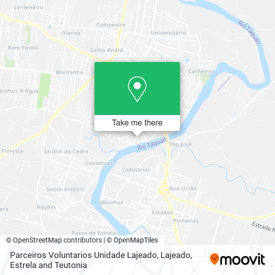 Parceiros Voluntarios Unidade Lajeado map