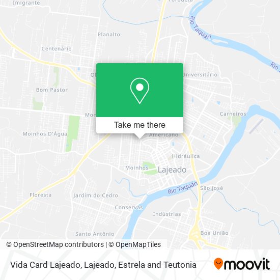 Vida Card Lajeado map