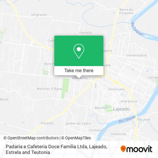 Mapa Padaria e Cafeteria Doce Familia Ltda