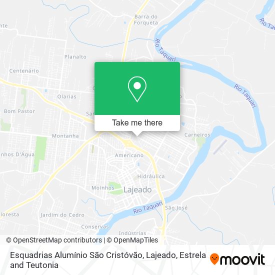 Mapa Esquadrias Alumínio São Cristóvão