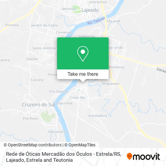 Rede de Óticas Mercadão dos Óculos - Estrela / RS map