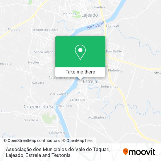 Associação dos Municípios do Vale do Taquari map