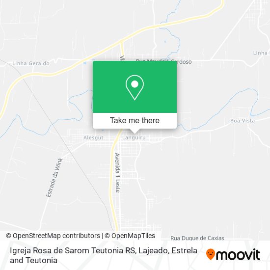 Igreja Rosa de Sarom Teutonia RS map