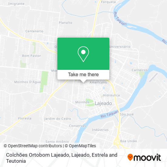 Colchões Ortobom Lajeado map