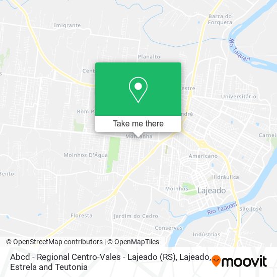 Abcd - Regional Centro-Vales - Lajeado (RS) map