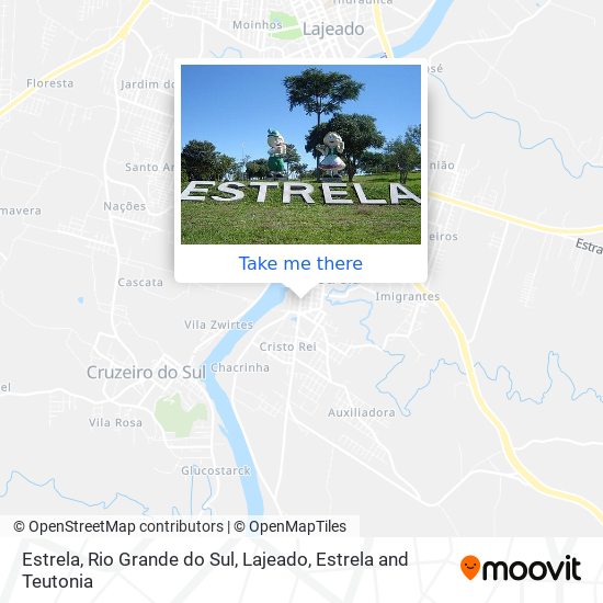 Estrela, Rio Grande do Sul map