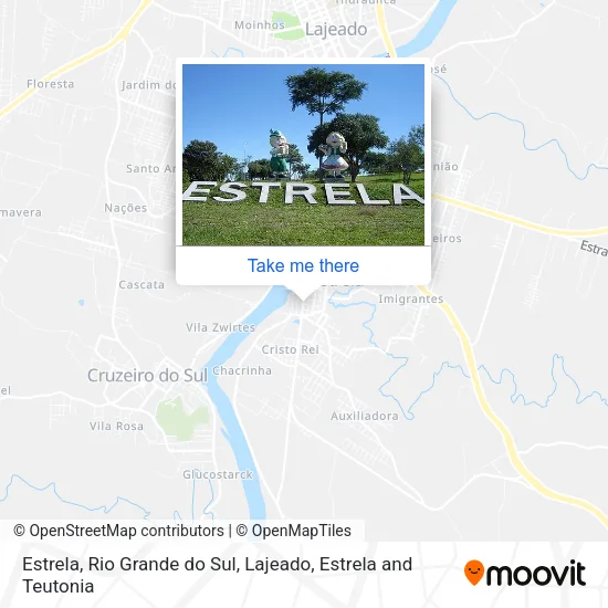 Estrela, Rio Grande do Sul map