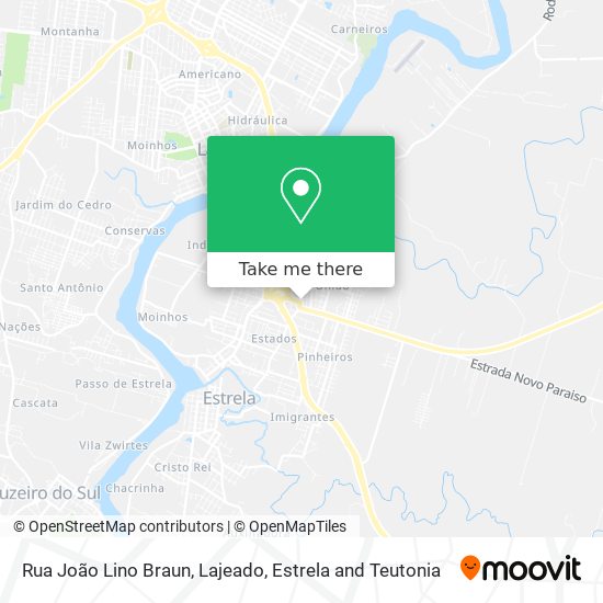 Mapa Rua João Lino Braun