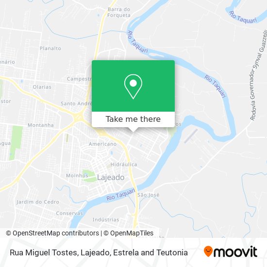 Mapa Rua Miguel Tostes