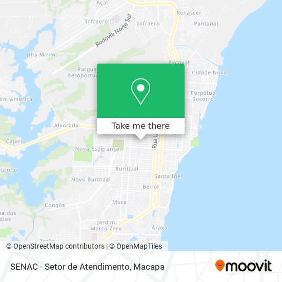 SENAC - Setor de Atendimento map