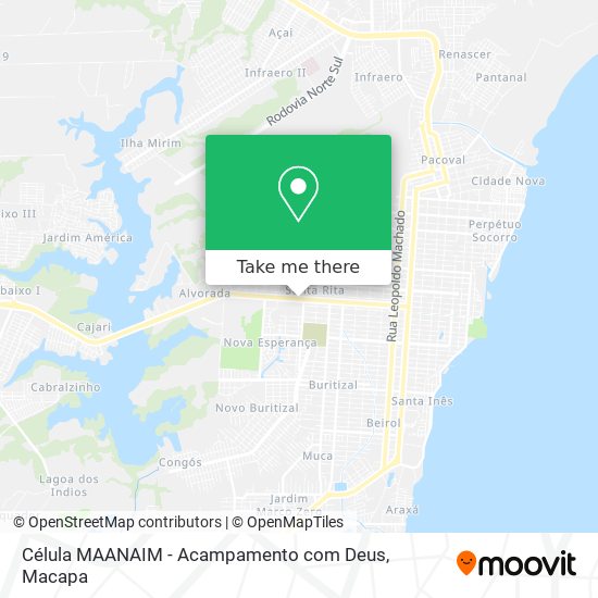 Célula MAANAIM - Acampamento com Deus map